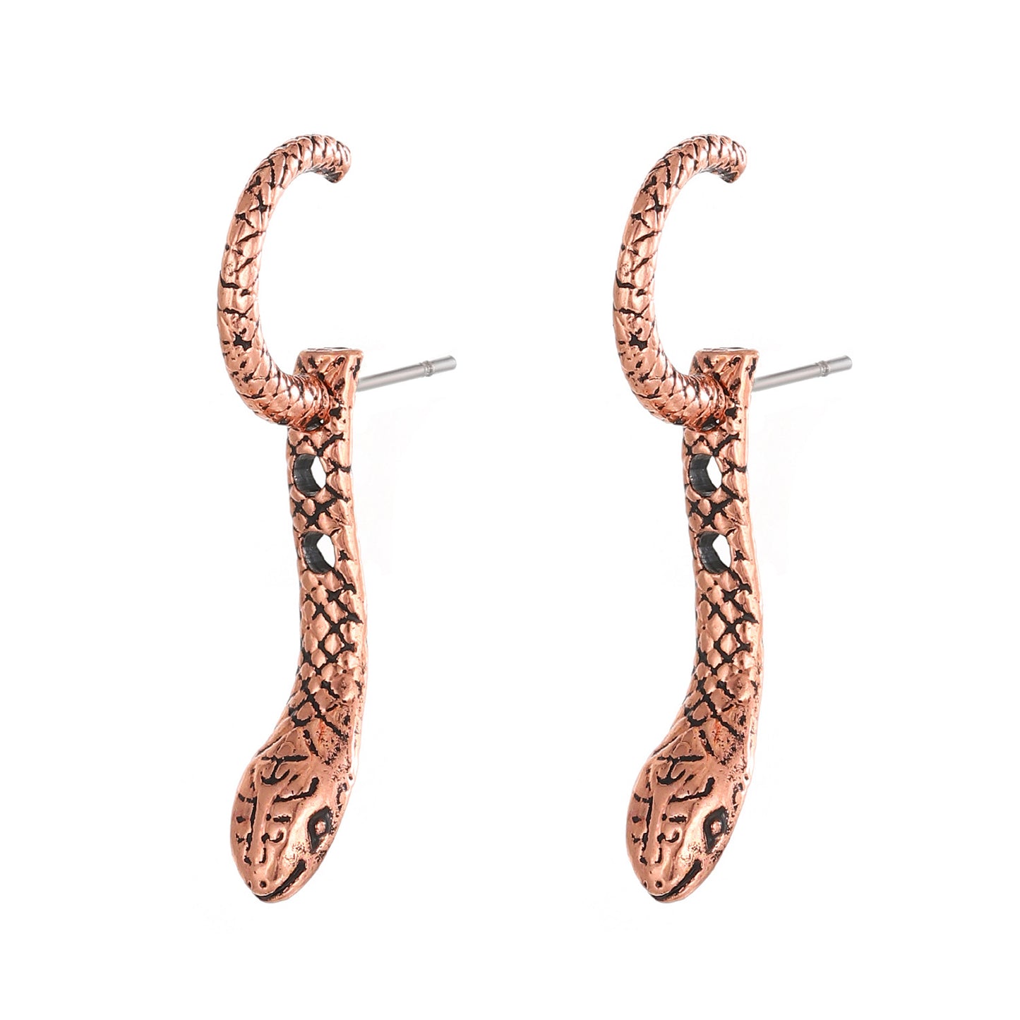 Exaggerated Snake-shaped Female Style Retro Design Earrings