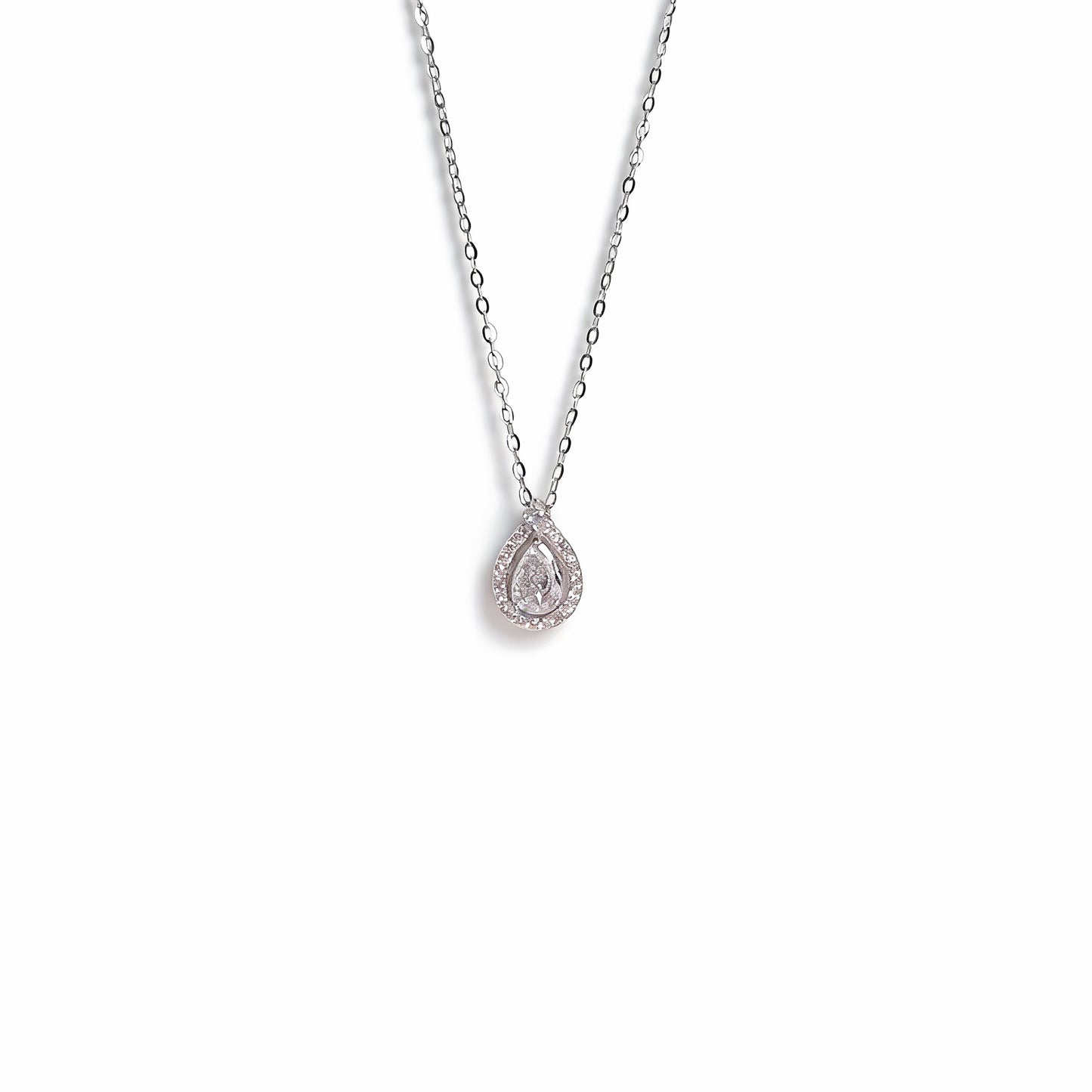 City Sterling Colored Gems Zircon Water Drops Female Fashion Minority Necklace