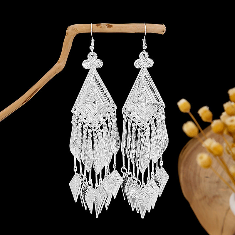 Bohemian Long Tassel Retro Ethnic Style Earrings