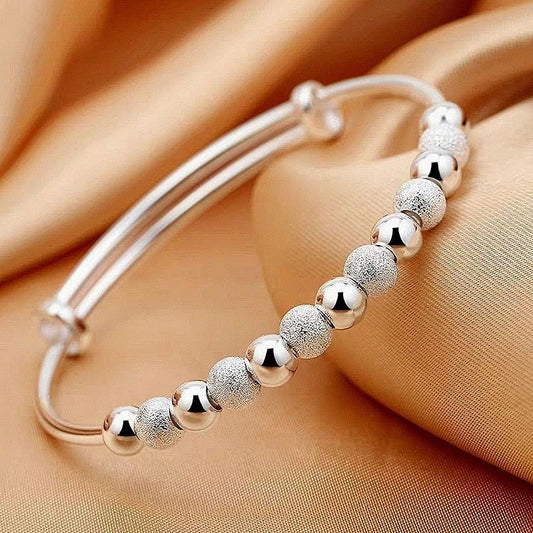 Women's Live Transfer Beads Sier-plated Fashion Light Bracelets