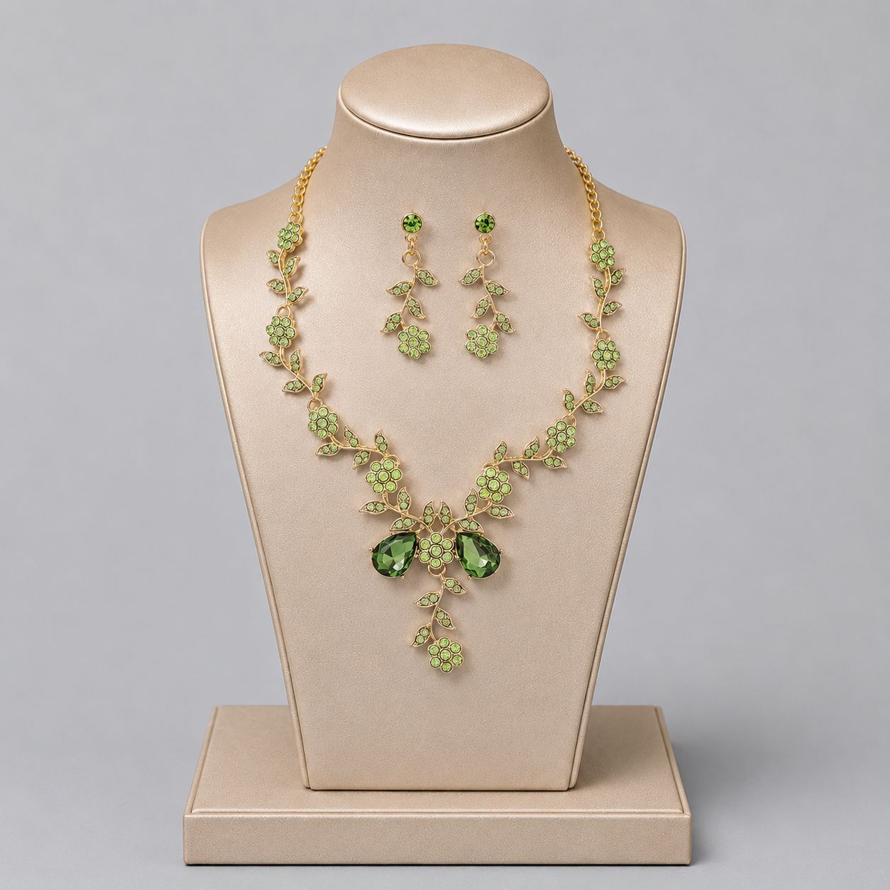 Alloy Rhinestone Light Luxury Dinner Dress Jewelry Set
