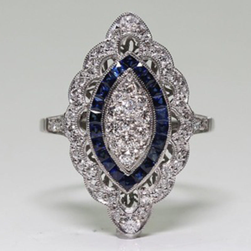 Fashion Luxury Topaz Engagement Popular Hand Ring
