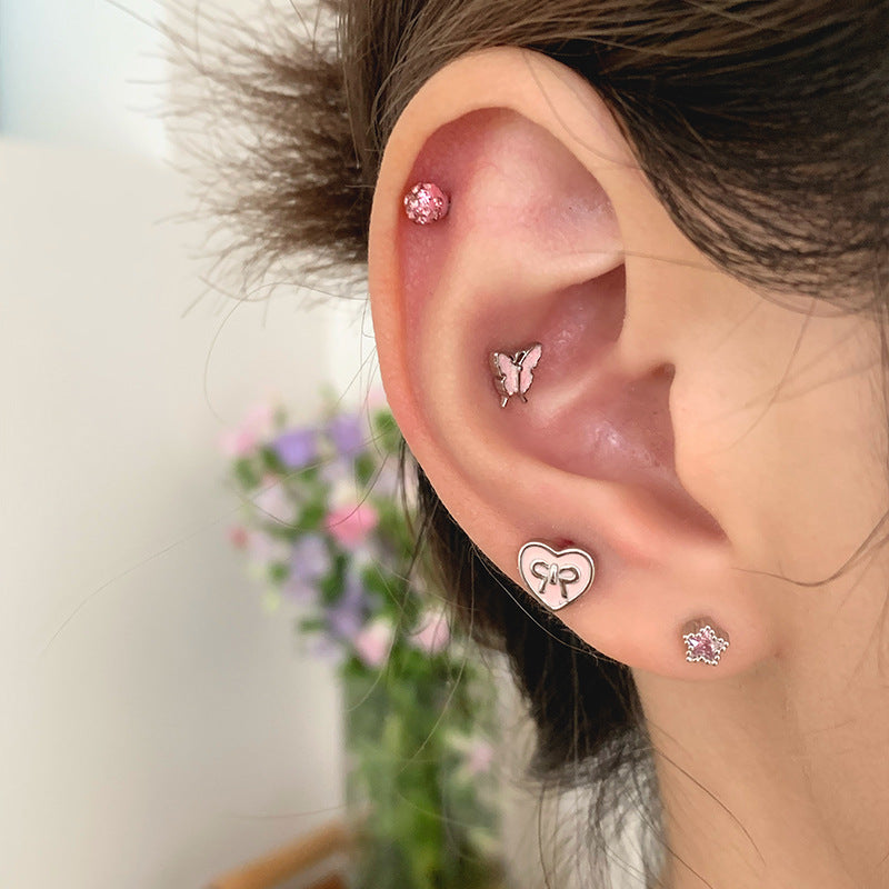 Fantasy Cochlear Ear Bone Advanced Sense Titanium Steel Flat Bottom Stud Earrings