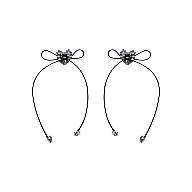 Women's For Long High Profile Woven Bow Cold Style Earrings