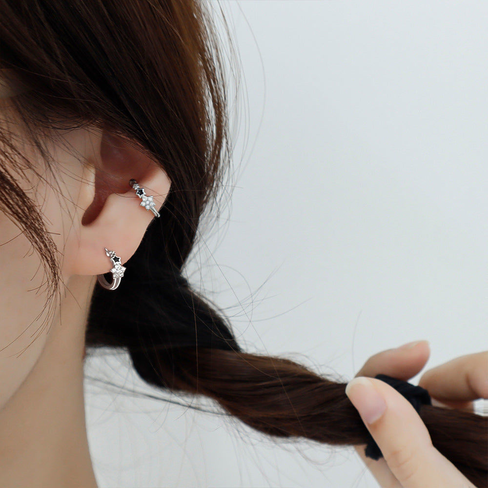 Live Broadcast Clip Female Cute Pentagram Without Pierced Ear Buckle