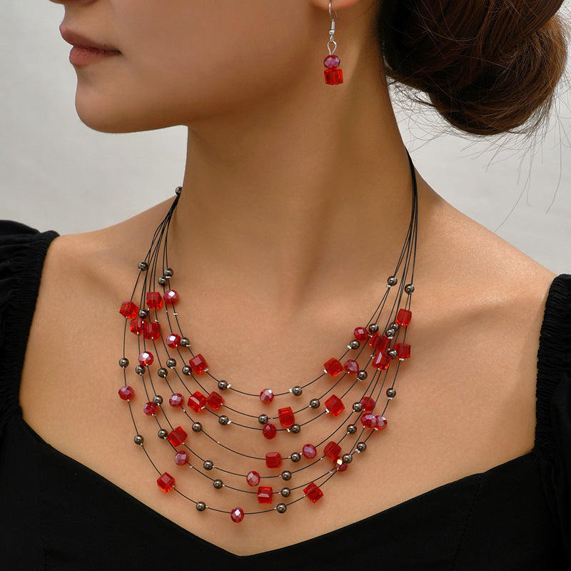 Indian Ethnic Style Vintage Gemstone Beads 2 Necklaces