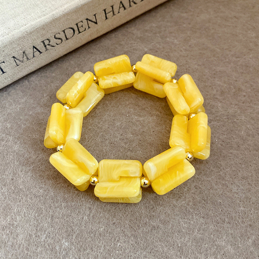 Dopamine Acrylic Beaded Sub Personality Light Luxury Bracelets