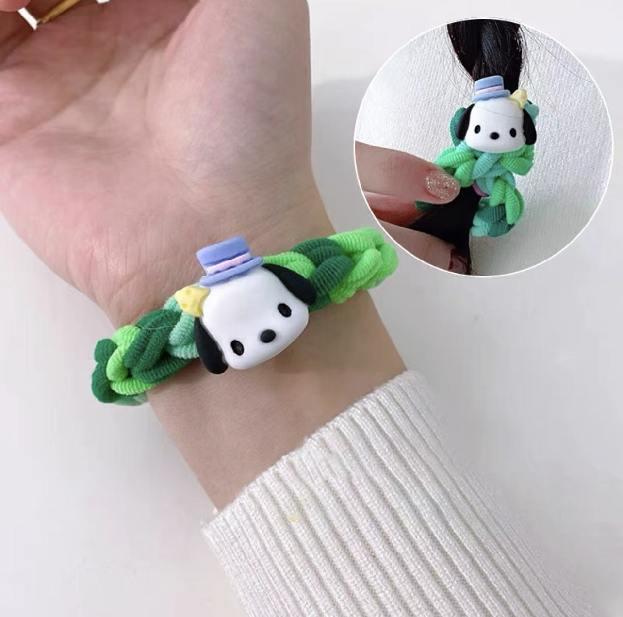 Bracelets de bande dessinée en caoutchouc tissés à la main