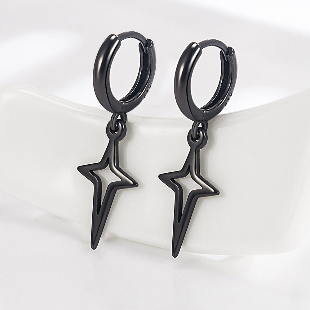 Stars Female Cross North Star Eardrop Earrings