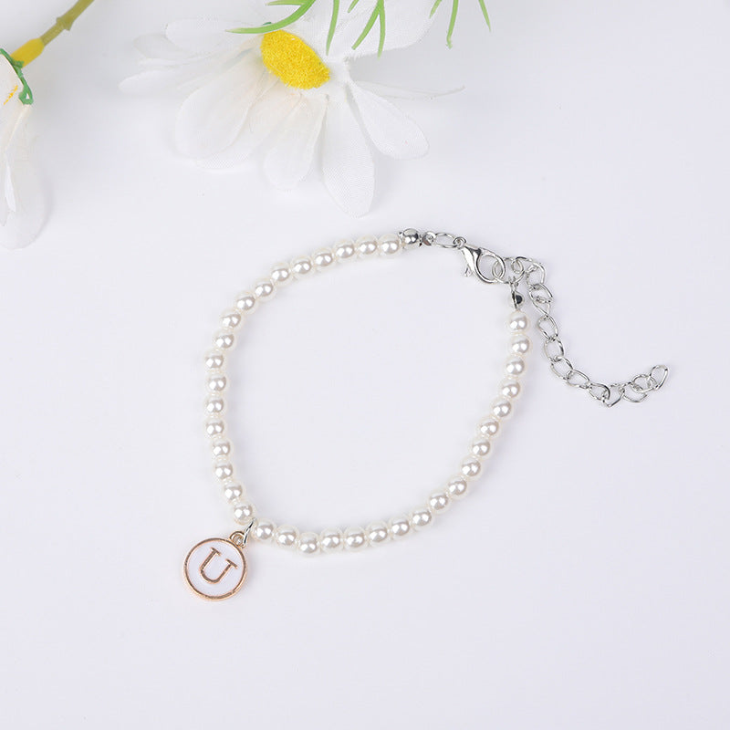 Simple Pearl English Your Name Female Bracelets