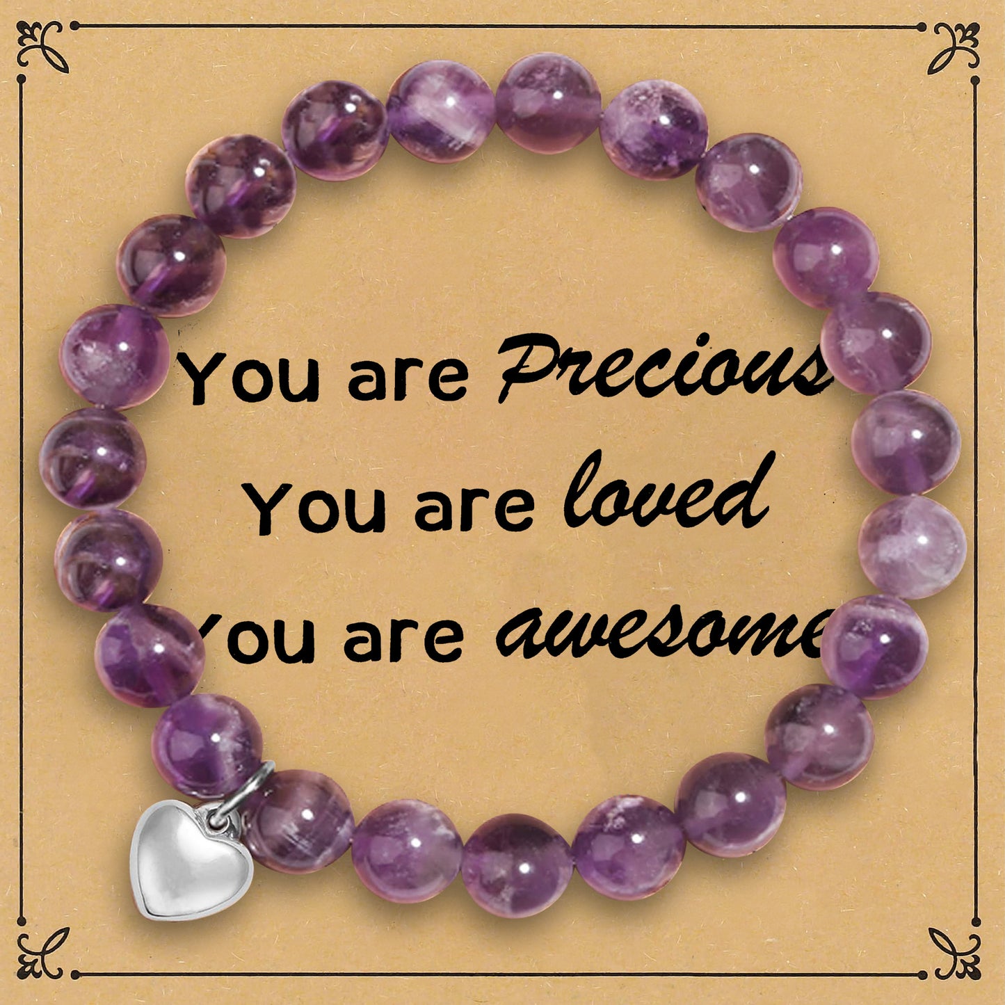 Geschenk Rhodochrosit-Stein Handgefertigte Perlen-Amethyst-Armbänder