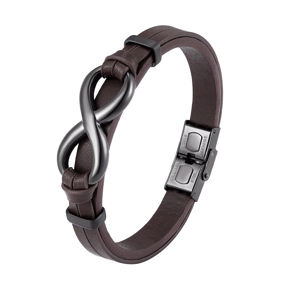 Men's Fashion Korean Style Leather Personality Rope Bracelets