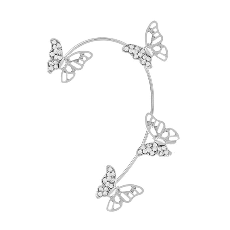 Glamorous Diamond Butterfly Fashion Temperament Commute Earrings