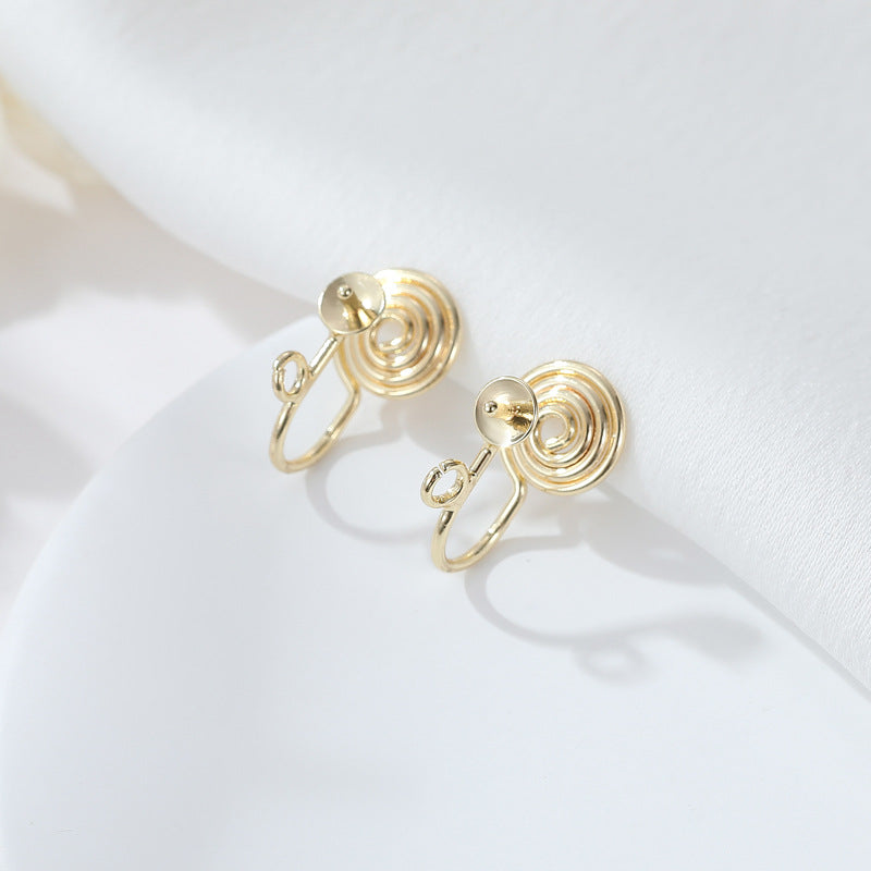 Women's Wind Simple Bone Earless Pearl Holder Mosquito Ear Clip