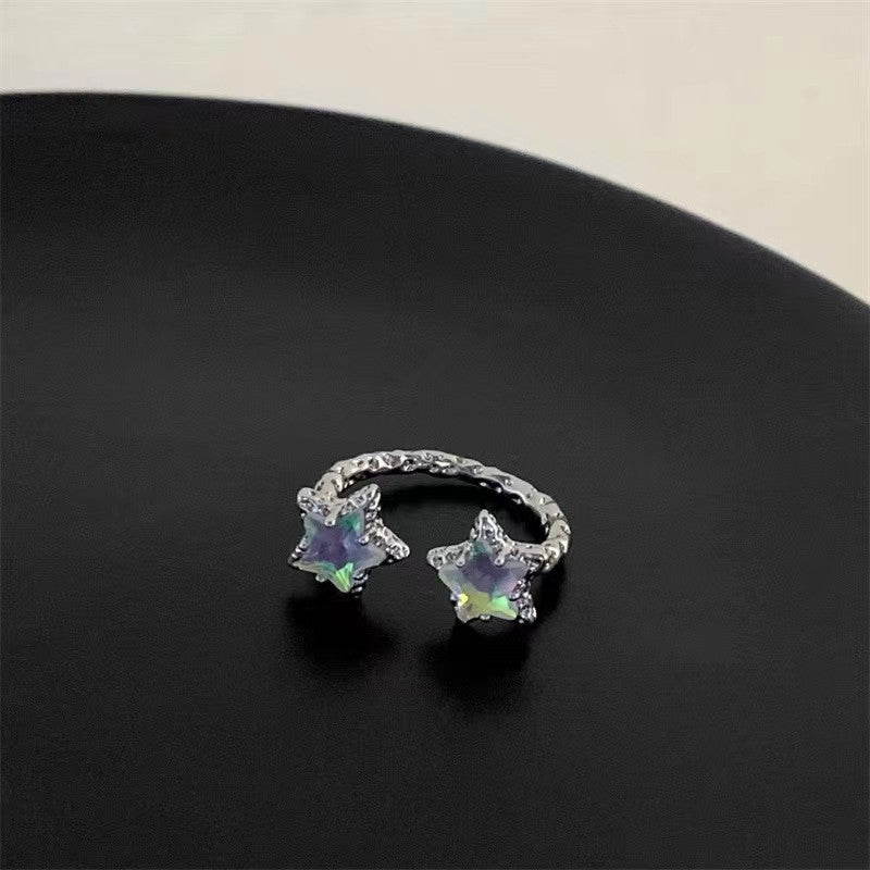 Korean Lace Zircon Flower Light Luxury High Sense Rings