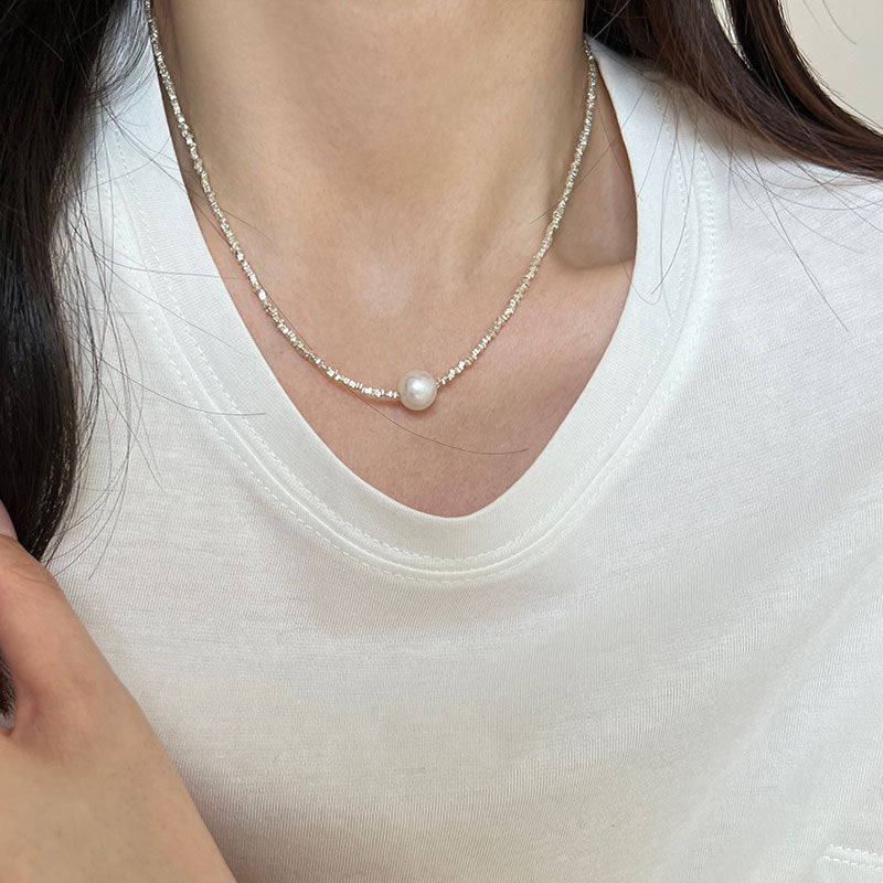 Women's Pearl Sterling Simple And Light Luxury Necklaces