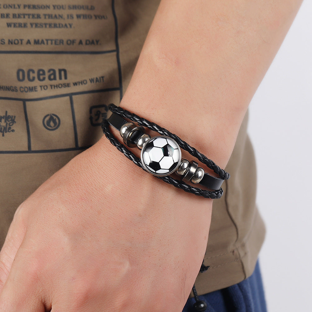 Bracelets périphériques de fans de Football en perles personnalisés, ornement