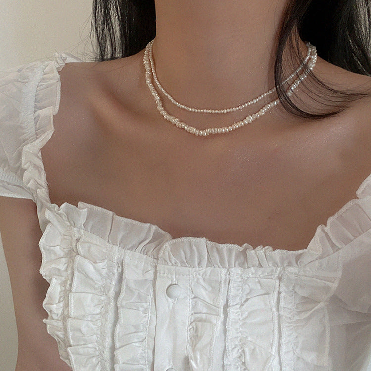 Women's Pearl French Retro Simple Graceful Elegant Necklace
