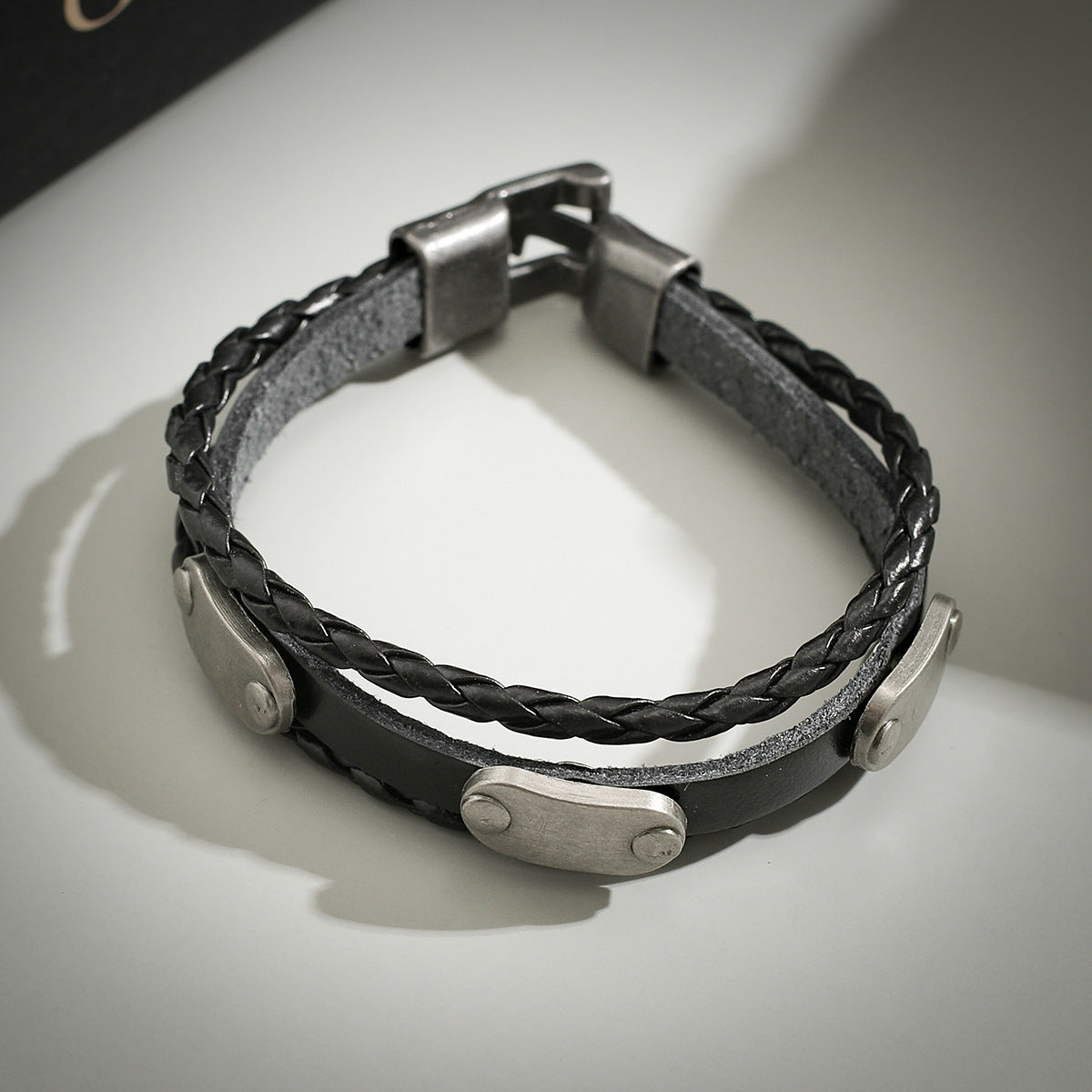 Bracelets en cuir de haute qualité pour hommes, simples et élégants