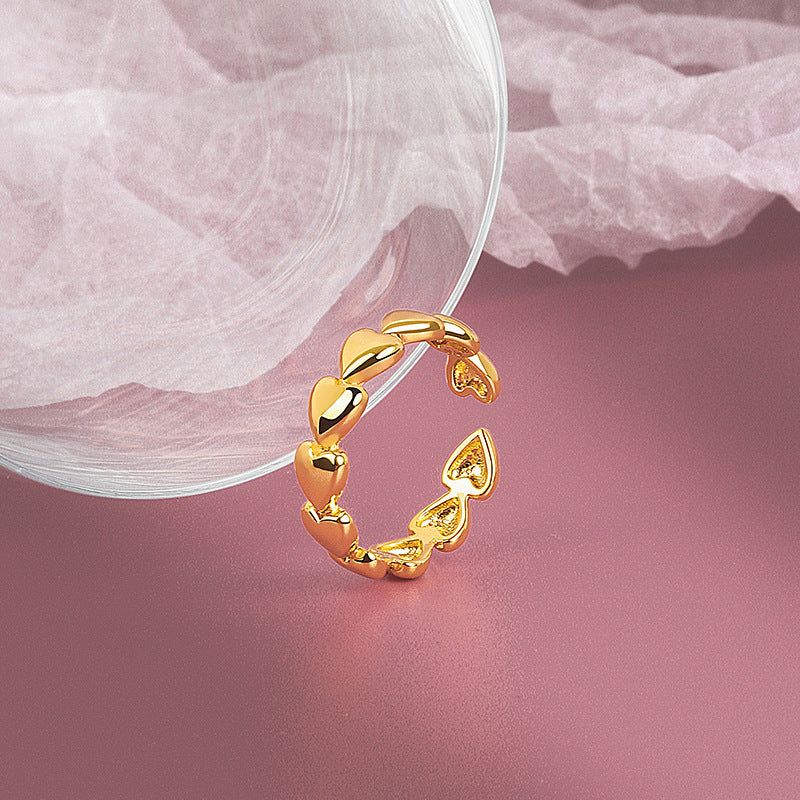 Simple And Versatile Love Smooth Opening Rings