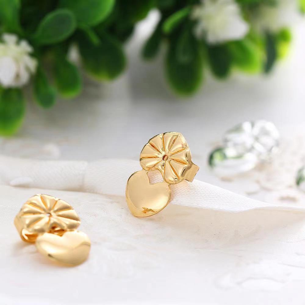 Aid Buckle Lifter Heart-shaped Pure Copper Earrings