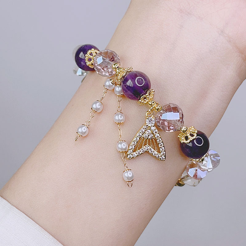 Love Super Fairy Crystal Mermaid Tail Design Bracelets