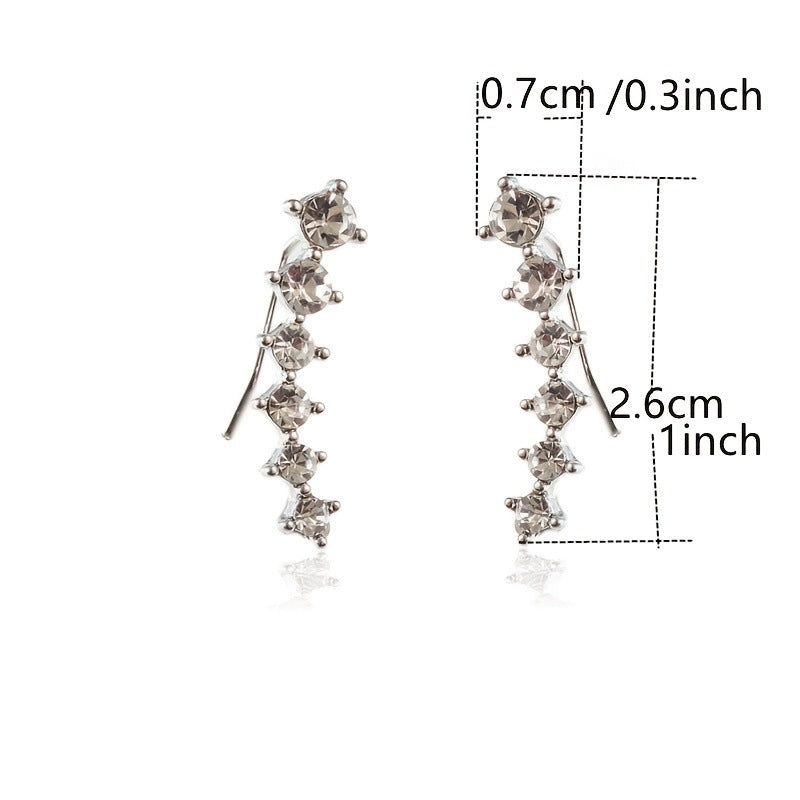 Women's Pieces Simple Elegant Pearl Rhinestone Light Ear Clip