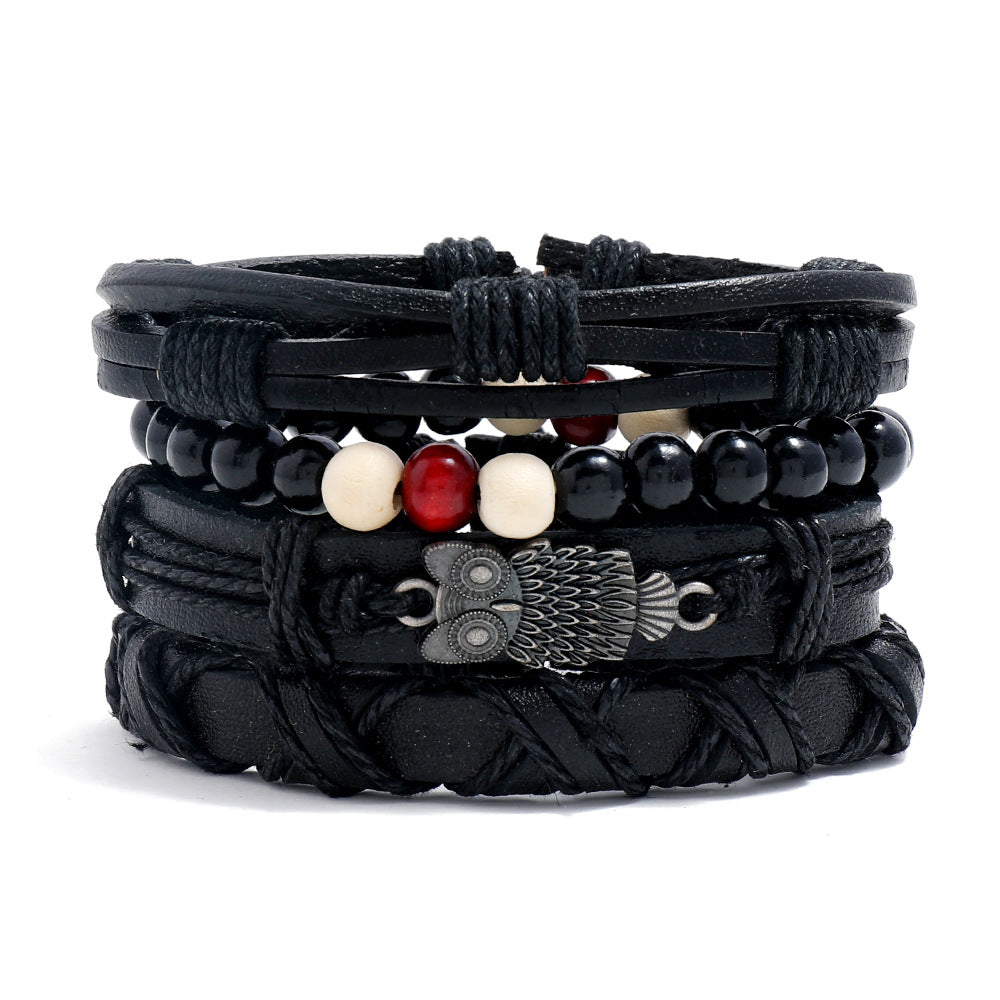 Women's & Men's & Simple Retro Set Braided Leather And Bracelets