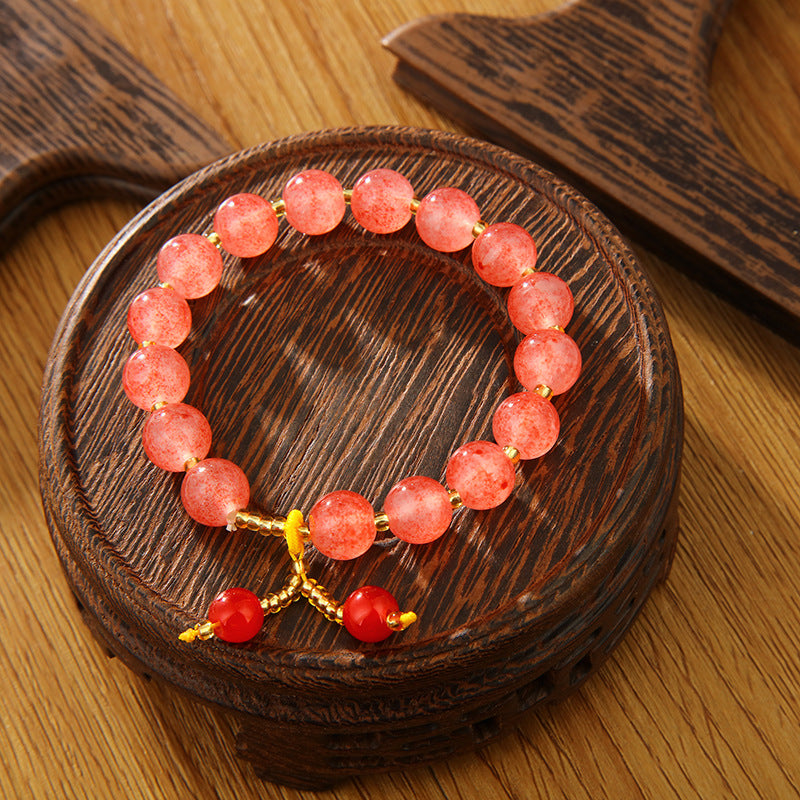 Style Colorful Female String Imitation Jade Material Bracelets