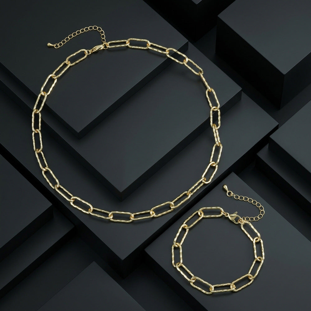 Clip Two-piece Special Interest Light Luxury Style Clavicle Chain Trendy Necklace