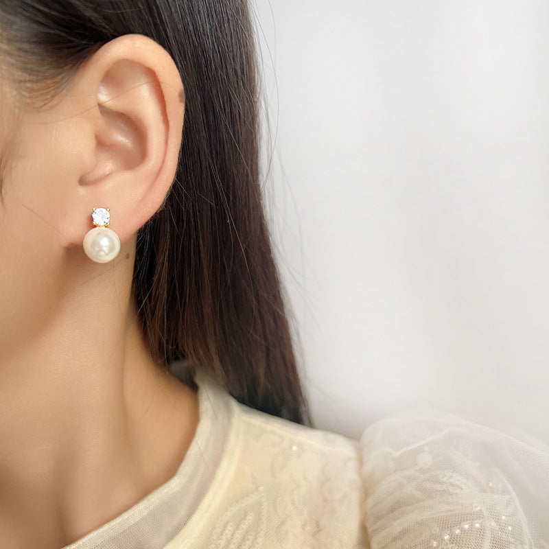 Women's Retro French Mosquito Coil Light Luxury Crystal Earrings