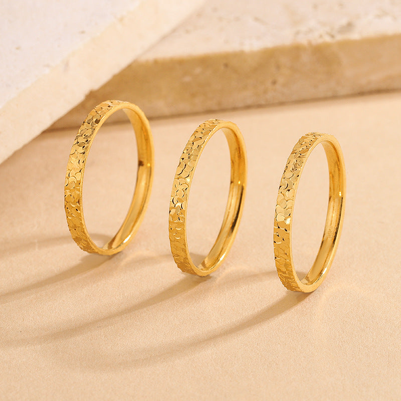 Ice Minority Fashion Flash Personality Vacuum Electroplating Not Easy Rings