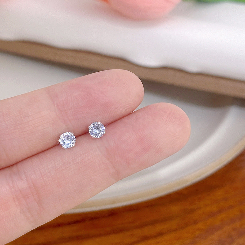 And Compact Exquisite Color Zircon Temperament Earrings