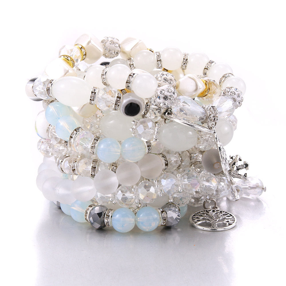 Women's Grid Popular Adjustable Crystal Love Butterfly Bracelets