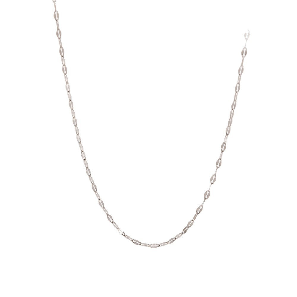 Women's Lip Clavicle Fashion Suit With Titanium Jewelry Set