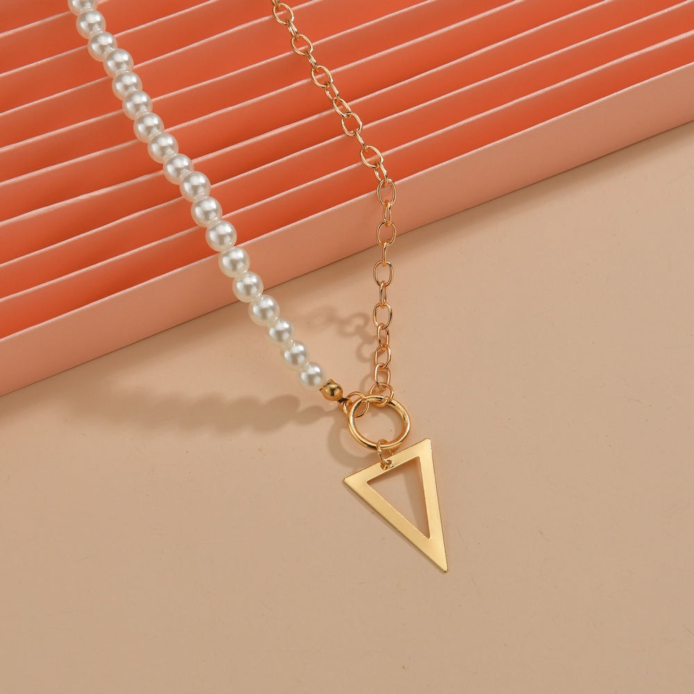 Women's Style Fresh Triangle Pendant Fashion Imitation Necklaces