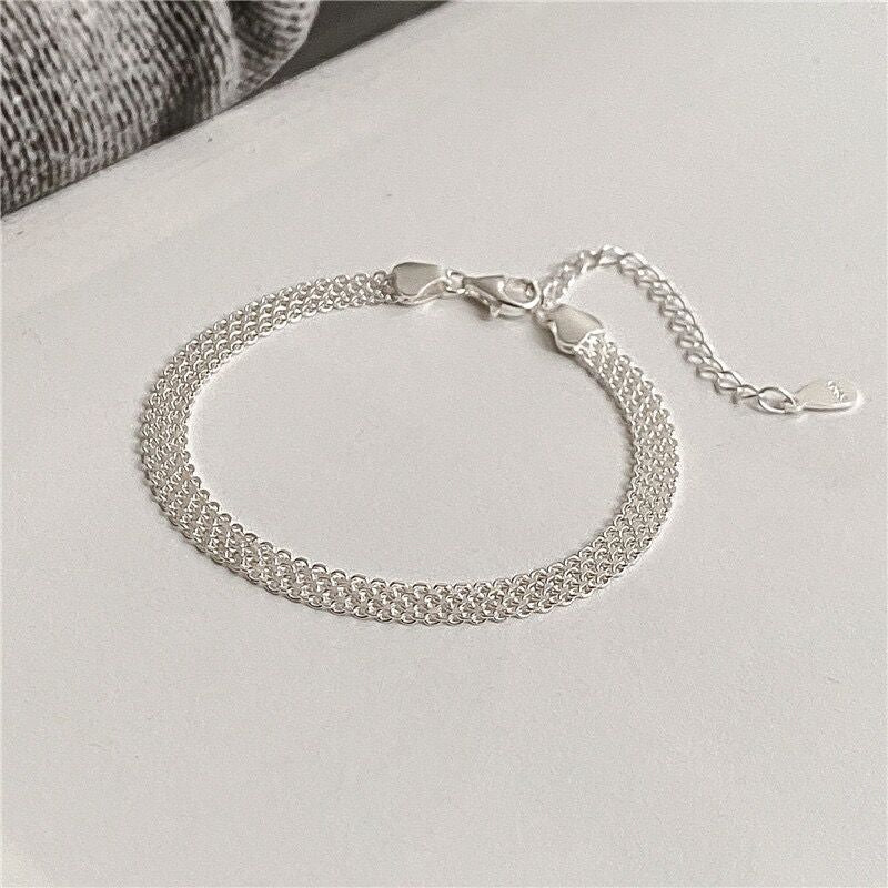 Sier Flash Choker Funkelnde Armbänder im weiblichen Design