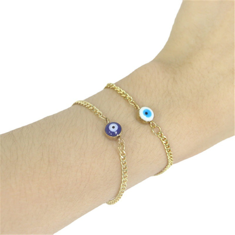 And Stylish Personality Trendy Eyeballs Accessories Metal Bracelets