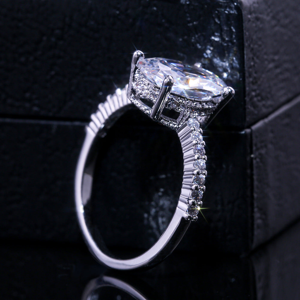 Fashion Personalized Zircon White Gold Style Ring