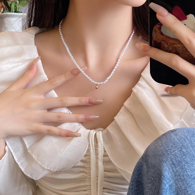 Minority Graceful Small Beads Simple High Sense Clavicle Necklace