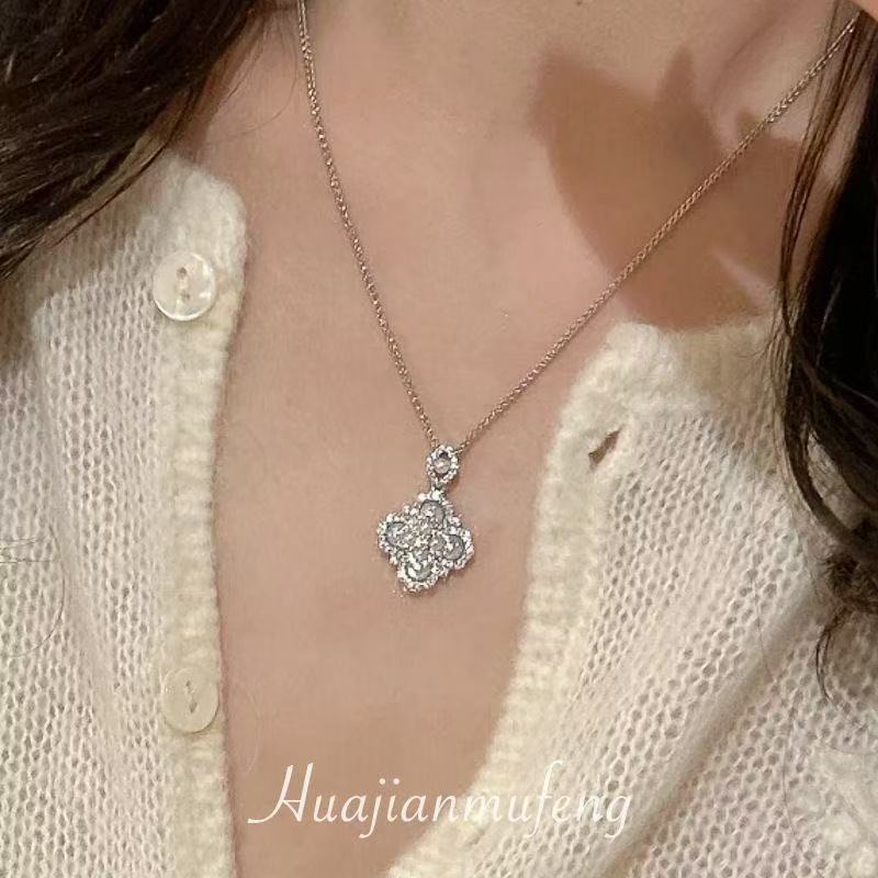 Women's Zircon Turquoise Flower Pearl Light Luxury High-grade Exquisite Temperament Wild Jewelry Set