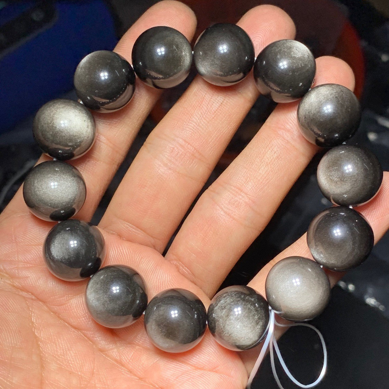 Bracelets pour les yeux de bien-être en obsidienne Sier Stone Eyes