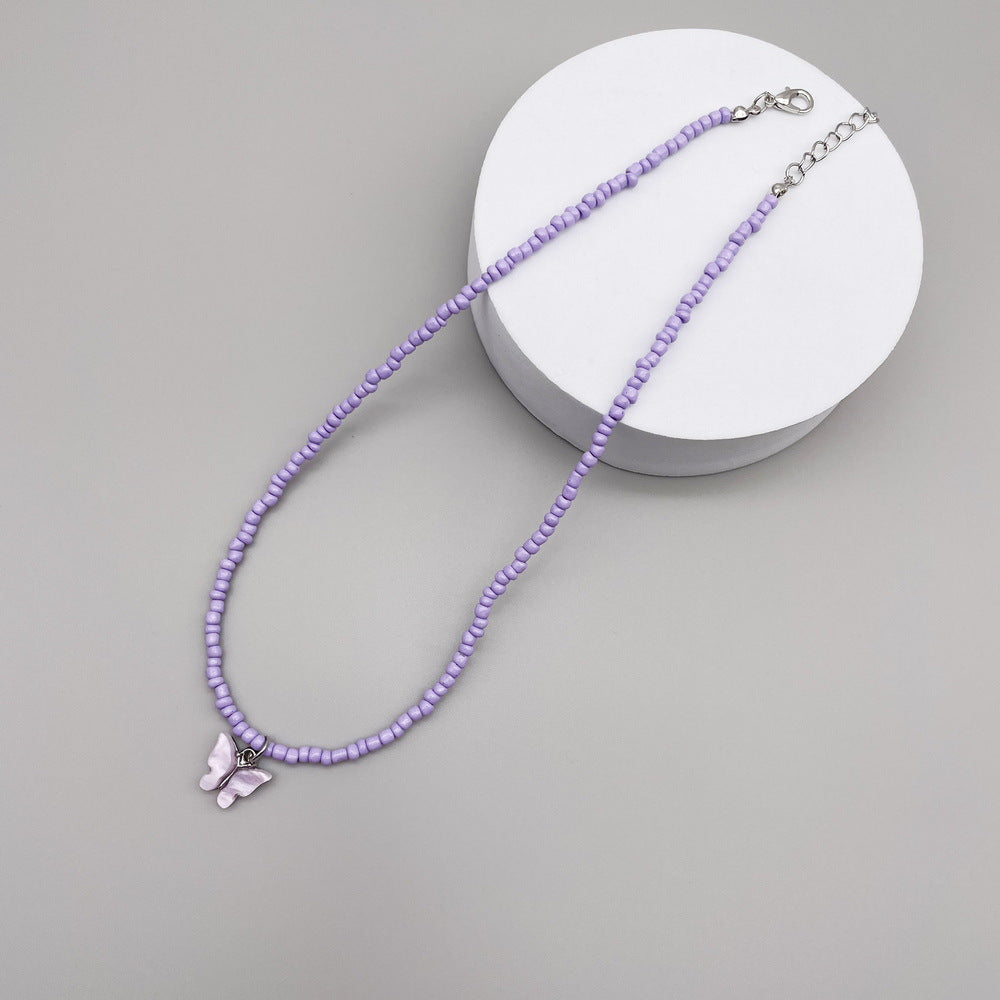 Female Versatile Style Handmade Color Beads Necklace