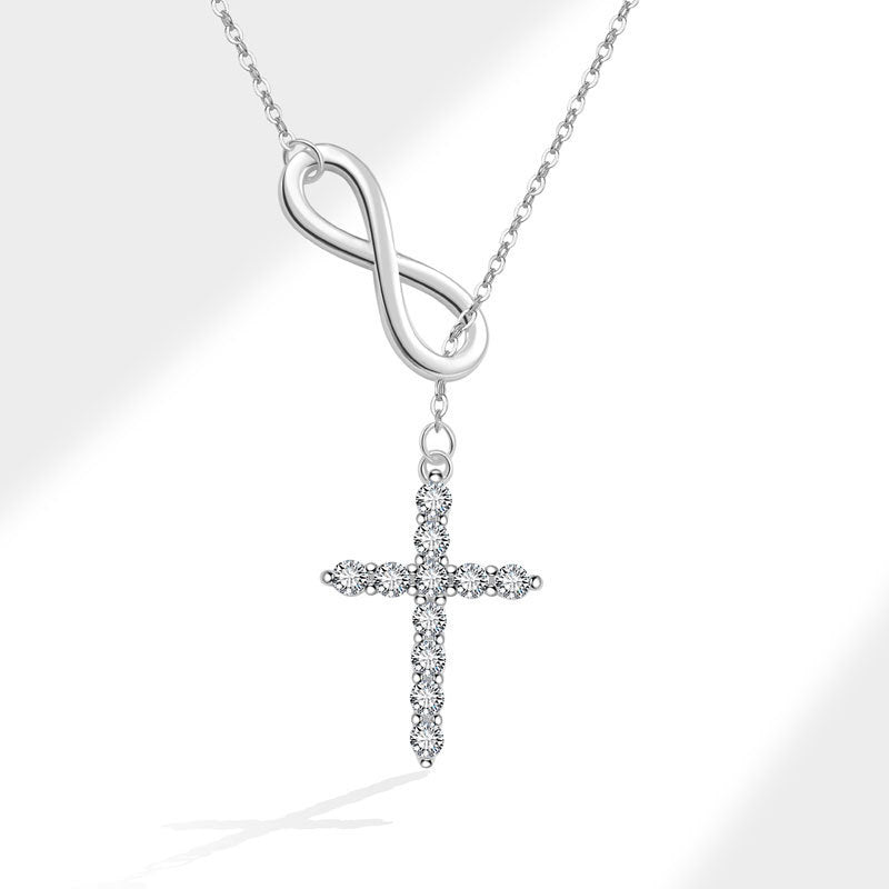 Women's Simple Light Cross Style Korean Elegant Mini Clavicle Chain Fashion Necklace