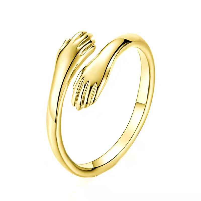 Style Fashionable Temperament Love Hug Couples Rings