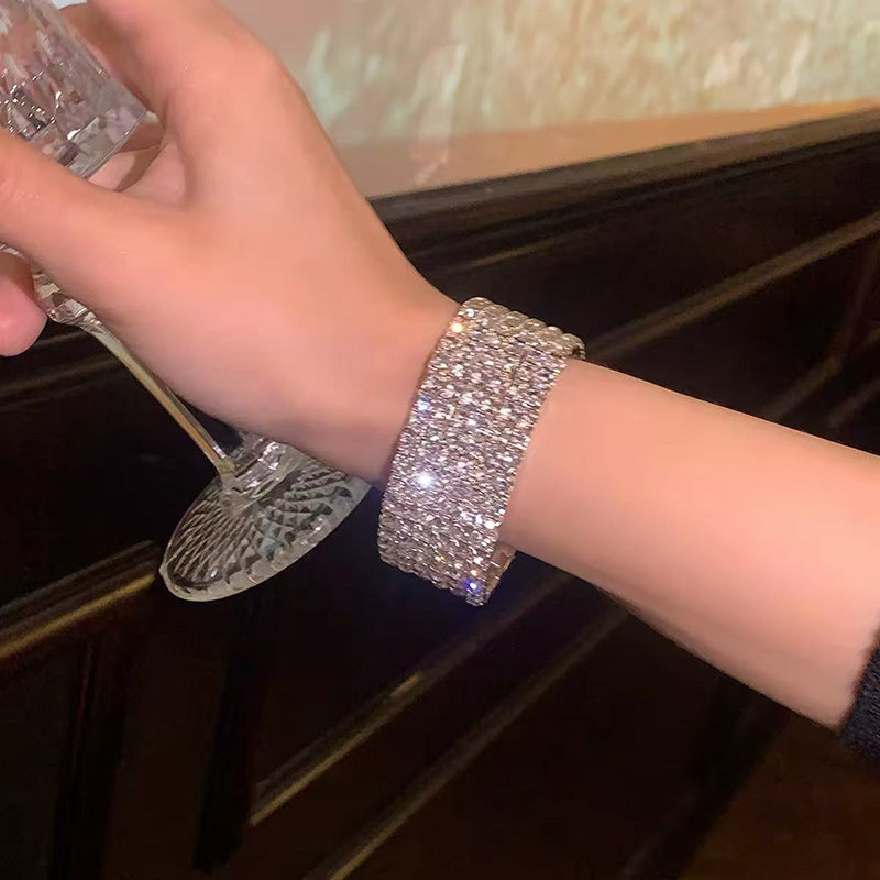 Women's Light Luxury High-grade Sterling Sier Flashing Zircon Bracelets