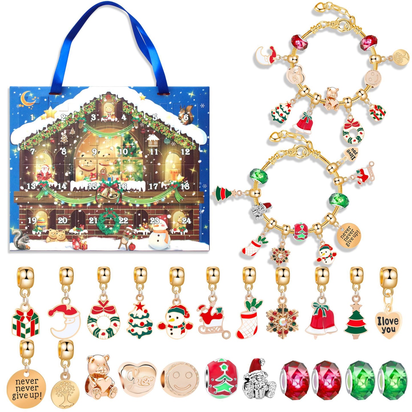 Advent Calendar Creative Snowman Christmas Blind Bracelets