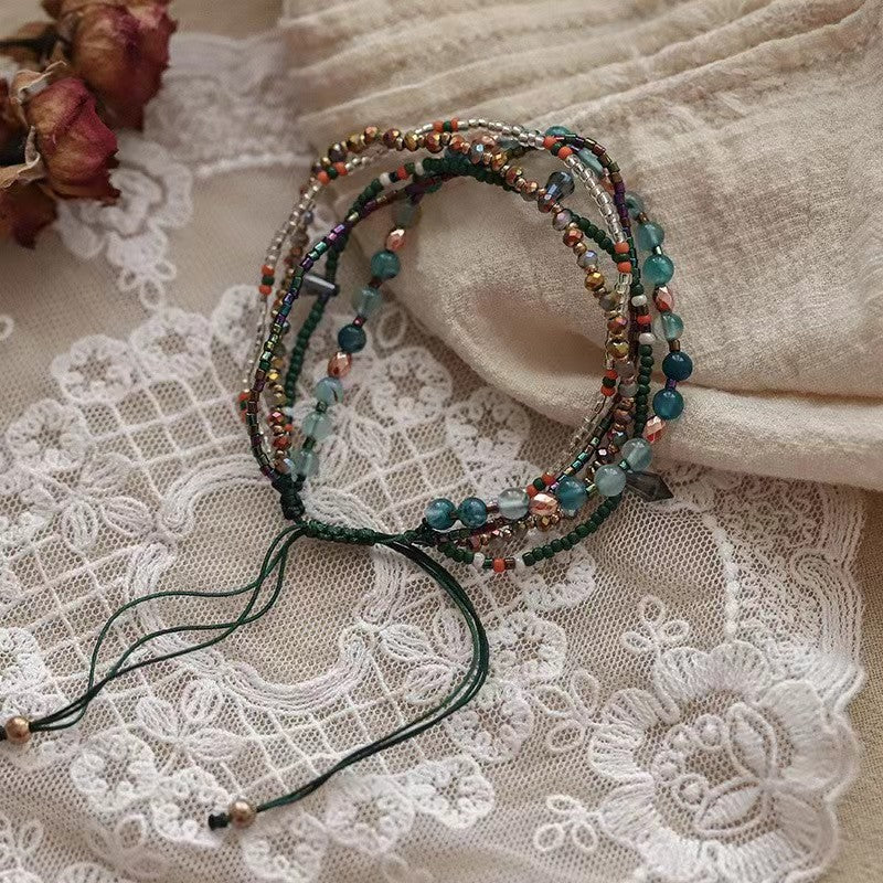 Bohemian Beaded Color Ethnic Style Hand-woven Design Bracelet
