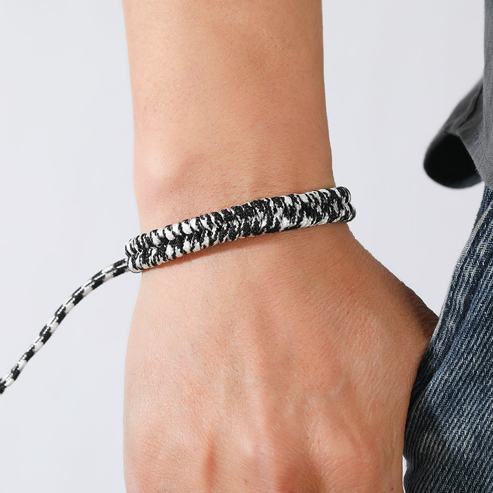 Bracelets de couple et de mode simples tissés à la main pour femmes et hommes