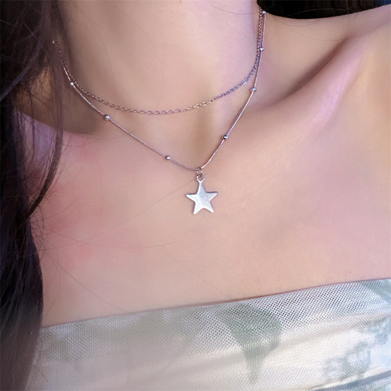 Titanium Steel Ornament Female Hot Niche Clavicle Necklaces